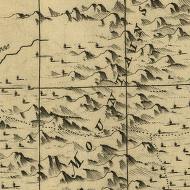 detail of a 1904 map of the Grand Canyon of the Colorado
